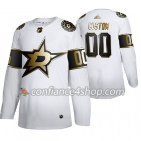 Adidas Maillot de Hockey Dallas Stars Personnaliser Adidas 2019-20 Golden Edition Blanc Authentic - Homme